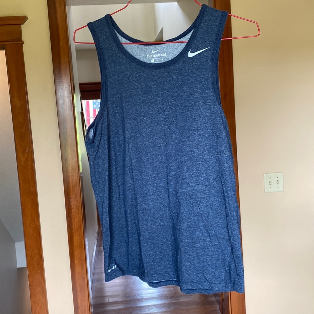 Men’s Light Navy Nike Dri-Fit Large Athletic Tank Top